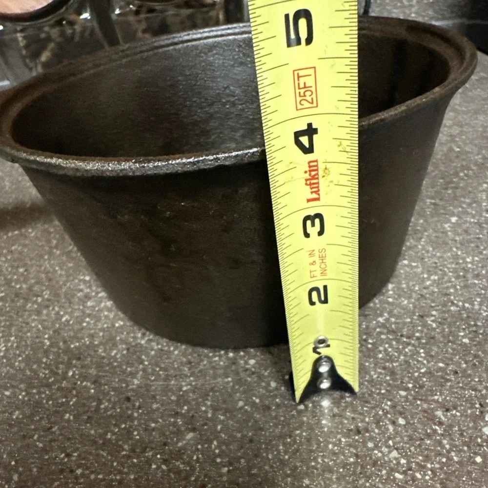 Vintage Cast Iron 2 Qt Saucepan No 6 Wood Handle‎ Removable Handle Seasoned
